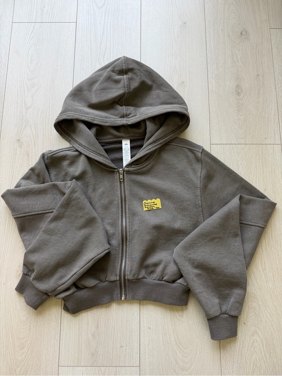ALO Yoga Tops - ALO Olive Tree Cropped Sweet Escape Zip-Up Hoodie Small NWOT